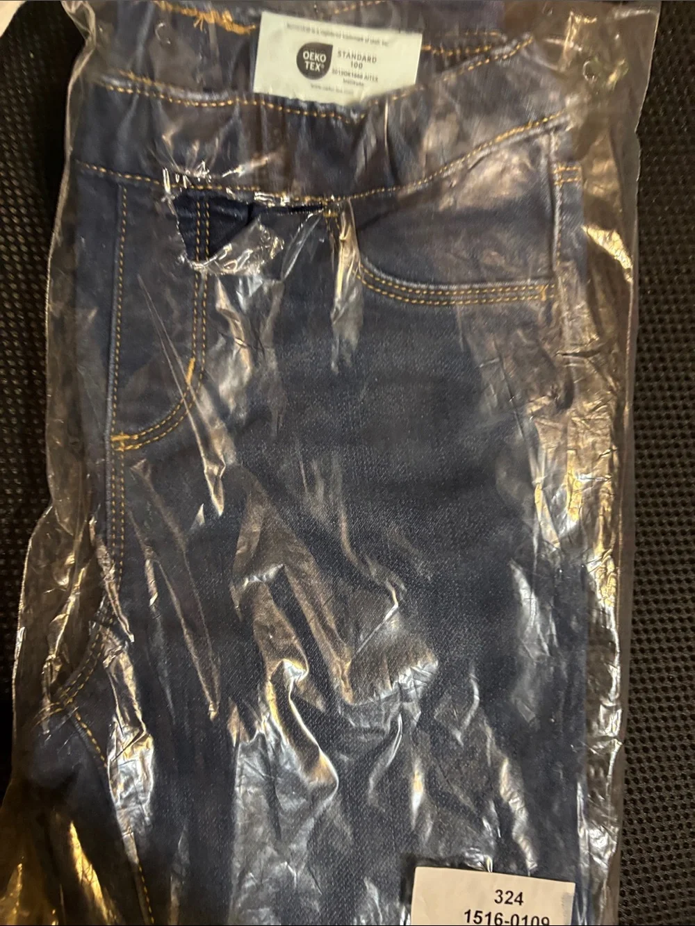 Girl Elastic Waist Denim Jeans - Dark Blue two pair brand new!